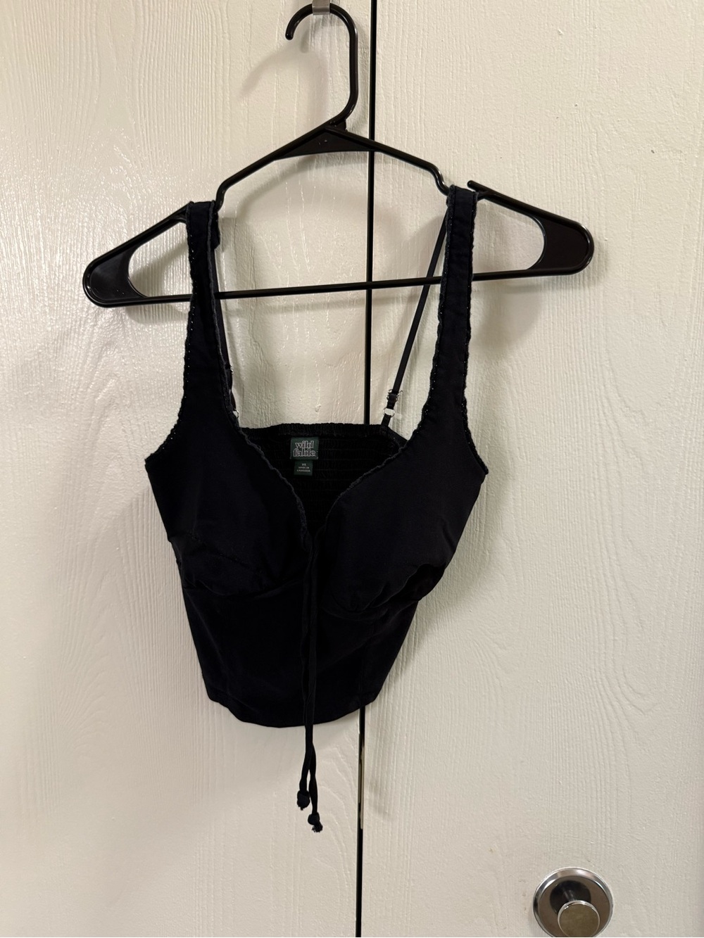 Wild Fable Black Cropped Bustier Tank Top